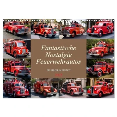 Abbildung von Fantastische Nostalgie Feurwehrautos (Wandkalender 2025 DIN A3 quer), CALVENDO Monatskalender