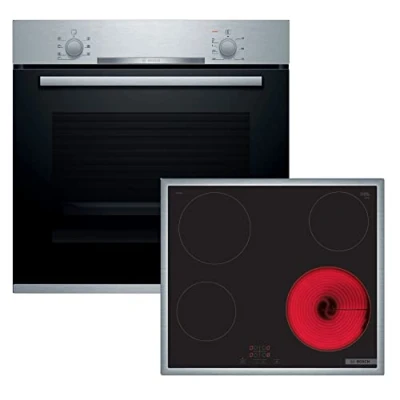 Abbildung von BOSCH Backofen Set &quot;HBD230CR62&quot;, HBA530BR1, mit Teleskopauszug nachrüstbar, ecoClean Direct