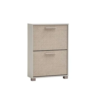 Abbildung von Schildmeyer Schuhschrank Schuhkipper Edno 159986, cremebeige/Canasta Dekor, 59,8 x 19,5 85,2 cm