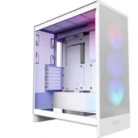 Abbildung von NZXT H7 Flow RGB Mid Tower ATX Airflow Gehäuse mit Lüftern Unterstützt Lüfter im Boden zur direkten GPU Kühlung 360 mm Single Frame Kabelmanagement Weiß
