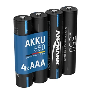 Abbildung von ANSMANN AG Akku Micro AAA, 550mAh NI MH 1,2V, 4 Stück 550 mAh (1.2 V)