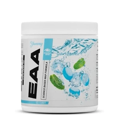 Abbildung von PEAK Yummy EAA 400g Geschmack Ice Candy I 25 Portionen essenzielle Aminosäuren optimierte Matrix zur Proteinbiosynthese MAP Formel Muskelaufbau &amp; versorgung vegan