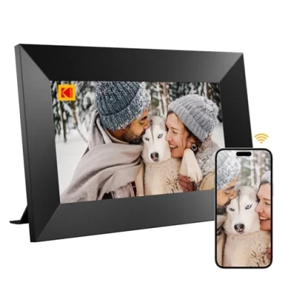 Abbildung von KODAK Digitaler Bilderrahmen 7 Zoll WLAN Elektronischer HD IPS Touchscreen Smart Fotorahmen Cloud mit App, 32GB Speicher, Automatischer Rotation, Teilen von Bildern, Musik, Videos