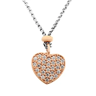 Abbildung von Orphelia Damen Kette aus 925er Sterlingsilber mit Anhänger, Silber/Rosé, ZK 7195