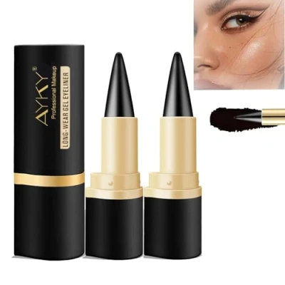 Abbildung von SHUOHONG 2 Stück Matte Schnell Trocknender Eyeliner Wasserfest, Waterproof Kajalstift Schwarz, Trocknendes Stift, für Ein Alltägliches Anhaltend Augen Make Up (Schwarz)