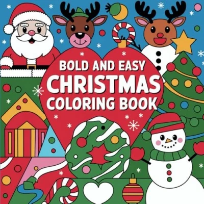 Abbildung von Christmas Coloring Book for kids Fun &amp; Festive Holiday Designs Perfect Activity with Santa, Reindeer, Snowflakes and more! Ideal gift ages 3 8