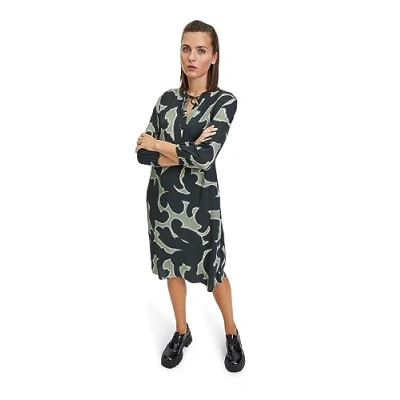 Abbildung von Cartoon Tunika MIT Muster Freizeitkleid, Damen, Größe: 38, green