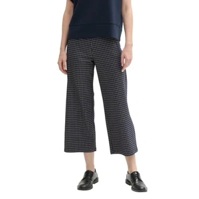 Abbildung von TOM Tailor Karierte Culotte MIT Stoffhose, Damen, Größe: 34x28, Navy grey check design