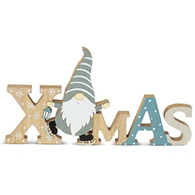 Abbildung von Riffelmacher&amp;Weinberger Deko Schriftzug Xmas 28 x 14,5 cm Natur Blaugrau 10286 Weihnachtsdekoration