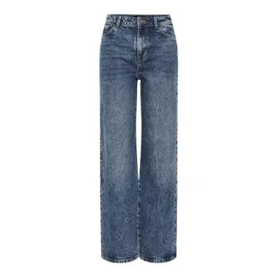 Abbildung von Pieces Pcselma WIDE Jeans Straight Leg, Damen, Größe: 25x30, Medium blue denim