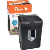 Abbildung von Peach Partikelschnitt Aktenvernichter 16 Blatt 18 Liter/300 A4 4 x 38 mm Partikelgröße (P 4), ca. 400 Partikel Dauerbetrieb 30 min/über 2000 DSGVO konform PS500 70