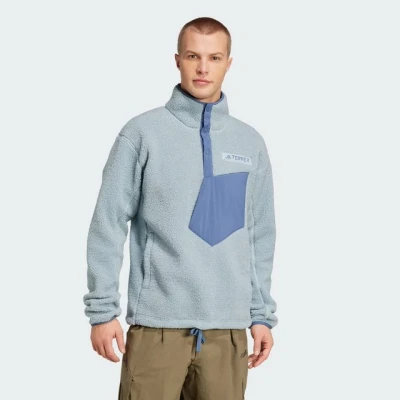 Abbildung von Adidas Terrex XPL PILE SNAP Fleecepullover, Herren, Größe: Medium, Magic grey