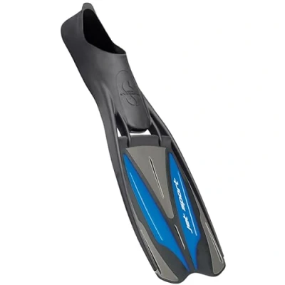 Abbildung von Jet Sport Fussteilflosse Schnorchel und Tauchflosse Scubapro (Blau, XS)