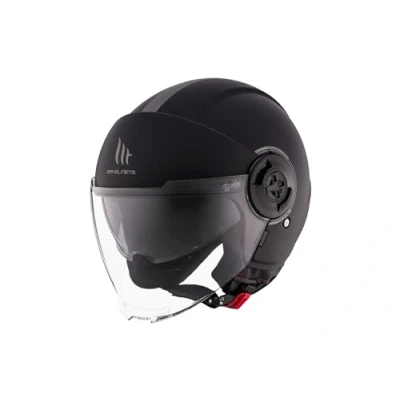 Abbildung von MT Helmets Helm Viale SV Mattschwarz Größe M Helder Vizier Jethelme Ratsche Kunststoff geeignet für Mofa, Moped, Motorrad, Roller