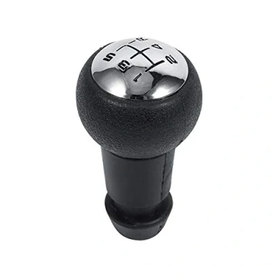 Abbildung von Qiilu Universal 5 Gang Auto Gangschaltung Schaltknauf Stick Kopf, Car Gear Shift Shifter Knopf Kopf Black für Peugeot Citroen C3 Pluriel Picasso C4