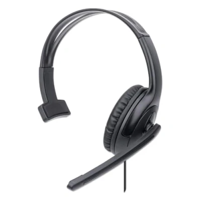 Abbildung von Manhattan USB Mono Headset Over Ear A Stecker schwarz