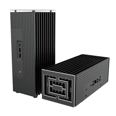 Abbildung von Akasa Turing RC Pro, Designed for ASUS NUC 14 Pro (Revel Canyon) Core™ i7, Aluminium Mini Fanless Case with Thermal Kit, Front USB A &amp; C Ports, Vertical or Horizontal Placement, NUC101 M1B
