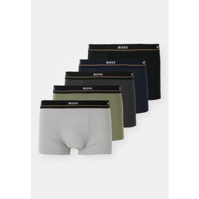 Abbildung von BOSS Trunk Essential 5 PACK Panties, Herren, Größe: Small, Black/green/grey