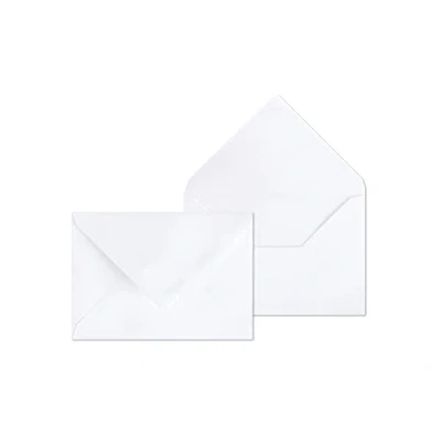 Abbildung von Clairefontaine 2231C Karton mit 500 Umschlägen weiß B6 120x176mm, lose, ideal für Postkarten, Naßklebend, 90g, 1
