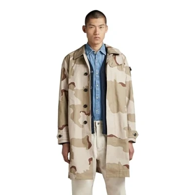 Abbildung von G STAR RAW Herren camo Trenchcoat, Mehrfarben (dk brick desert D23216 D326 D935), M