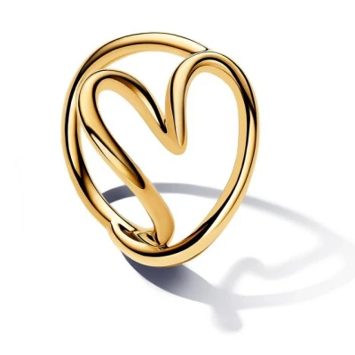 Abbildung von Pandora 163288C00 Ring für Damen Herz Goldfarben