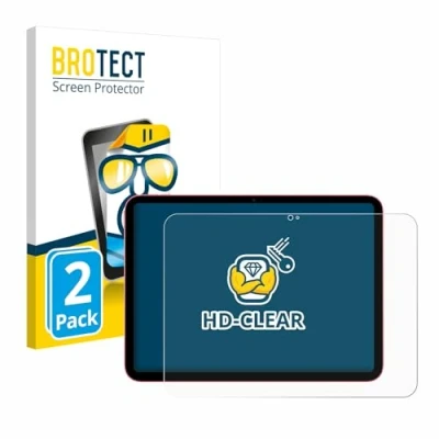 Abbildung von BROTECT (2 Stück Schutzfolie für Apple iPad 10.9&quot; WiFi Cellular 2022 (10. Gen.) Displayschutz Folie Ultra Klar