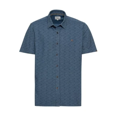 Abbildung von camel active PIQUÉ MIT Alloverprint Hemd, Herren, Größe: Medium, Elemental blue