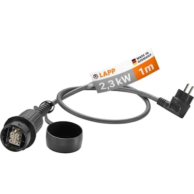 Abbildung von LAPP MOBILITY Schutzkontakt Ladeadapter Universal / 2,3 kW 10 A/geeignet für Plug in Hybrid (PHEV) und batterieelektrische Fahrzeuge (BEV)