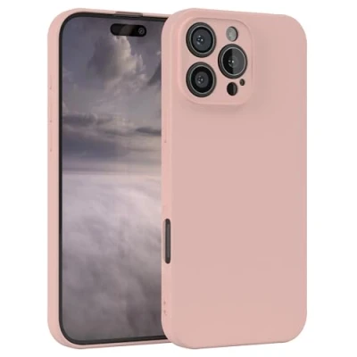 Abbildung von EAZY Case Silikonhülle für iPhone 16 Pro Max Hülle Silikon weich stoßfeste Handyhülle Schutzhülle mit Kameraschutz Dünn Premium Schutz Cover TPU Phone Bumper in Rosa