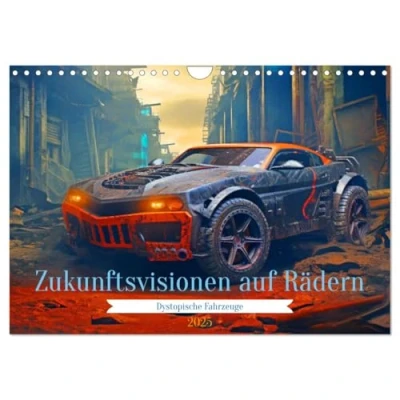 Abbildung von Zukunftsvisionen auf Rädern Dystopische Fahrzeuge (Wandkalender 2025 DIN A4 quer), CALVENDO Monatskalender