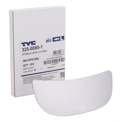 Abbildung von TYC 325 0080 1 Außenspiegelglas ohne Halter links unterer Teil OPEL: Vivaro A Kastenwagen, Combi, RENAULT: TRAFIC 2 Kasten, Bus
