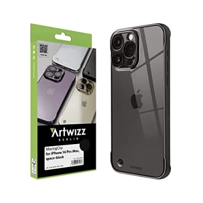 Abbildung von Artwizz MazingClip Schutzhülle kompatibel mit iPhone 14 Pro Max Ultra Schlanke Design Hülle für echtes Gefühl, Space Black