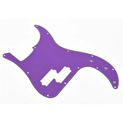 Abbildung von KAISH P Bass Pickguard mit 13 Löchern, PB Kratzplatte, für USA/Mexiko, Präzisions Bass, lila, 3 lagig