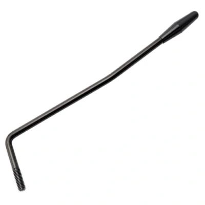 Abbildung von Musiclily Ultra 6mm Edelstahl Gewinde Tremolo Arm Tremolohebel Whammy Bar für Squier Strat Style E Gitarre, Schwarz mit Kappe