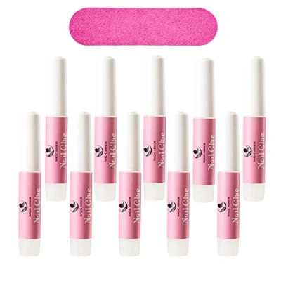 Abbildung von MAGIC ARMOR 10 Stück Nagelkleber 2g, für Tips Kunstnägel extra stark Professionelle die Nagelverlängerung und Reparatur von eingerissene nail art glue