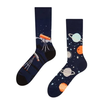 Abbildung von Good Mood Kosmos Buntes Design Geschenk Socken 1 Paar, Mehrfarbig, UK6 8/EU39 42/US7 9