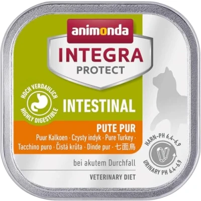 Abbildung von animonda INTEGRA PROTECT Katzenfutter nass Intestinal Pute Pur (16 x 100 g), vom Tierarzt empfohlen bei Durchfall &amp; Erbrechen, mit Veterinären entwickeltes Diätalleinfutter für erwachsene Katzen