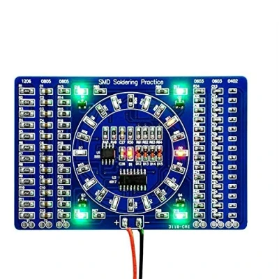 Abbildung von COVVY Rotierende LED SMD NE555 Löten Übungsplatine DIY Kit Fanny Skill Training Elektronische Leiterplatte Modul Anzug
