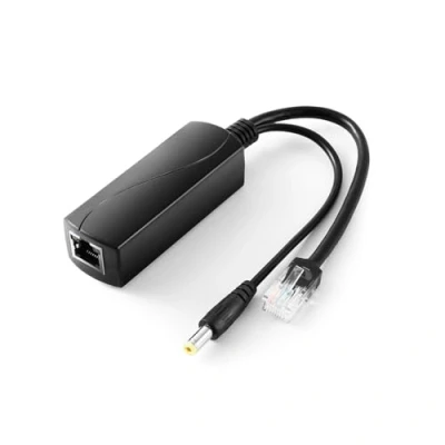 Abbildung von Revotech 12V/1A Aktiver PoE Splitter DC 5.5 * 2.1mm Stecker, 48V auf Ausgang, 10/100Mbps Kompatibel mit IEEE802.3af/at, Adapter für Nicht IP Kamera (PS5712P)