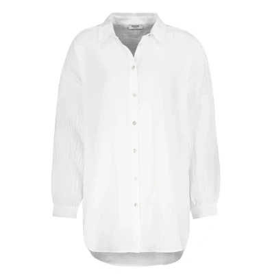 Abbildung von Sublevel Lange Hemdbluse, Damen, Größe: S/M, White