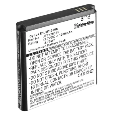 Abbildung von Akku King kompatibel mit Mobistel BTY26185 Li Ion 1000mAh für Cynus E1, MT 350b