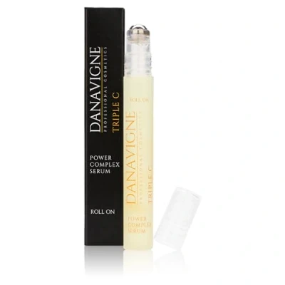 Abbildung von DANAVIGNE Triple Power Vitamin C Serum Gesicht und Augengel im praktischen Roll On Anti Aging Komplex mit dreifach hochdosiert, Skincare Made in Germany für Männer Frauen