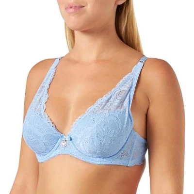 Abbildung von Emporio Armani Women&#039;s Eternal Lace Padded Bra, Periwinkle, 36B
