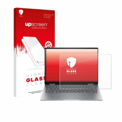 Abbildung von upscreen Schutzglas für HP Envy x360 14 fc0179ng Schutzfolie, Glas Folie [Klar, 9H Panzerschutz, Anti Fingerprint]