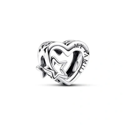 Abbildung von Pandora Bead Charm Family Heart&amp;Star 792829C00 Silber