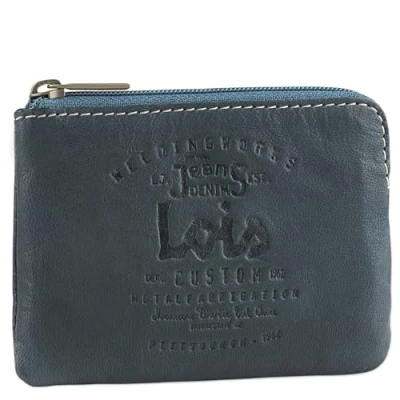 Abbildung von Lois Geldbeutel &amp; Schlüsseltasche Klein Schlüsseletui Leder Autoschlüssel Tasche Schlüssel Etui 11002, Blau
