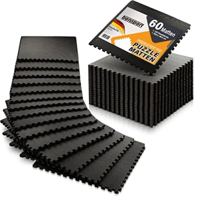 Abbildung von Schutzmatten Set 60 x Puzzle Matte á 40x40cm :: Sportmatte Puzzlematte Fitnessboden