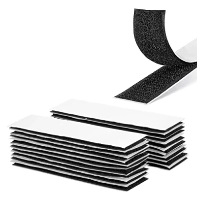 Abbildung von ECENCE Klett Klebepad 18x Klebepads Streifen Schwarz selbstklebend