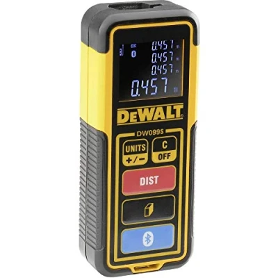 Abbildung von DeWALT DW099S, 30 m, Horizontal, Bezugspegel, Schwarz, Blau, Rot, Gelb, Akku, Alkali