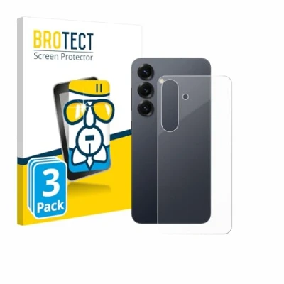 Abbildung von BROTECT Schutzglas für Samsung Galaxy S25 (Rückseite) (3 Stück) Schutzfolie Panzer Folie Glas [Extrem Kratzfest 9H, Anti Fingerprint,
